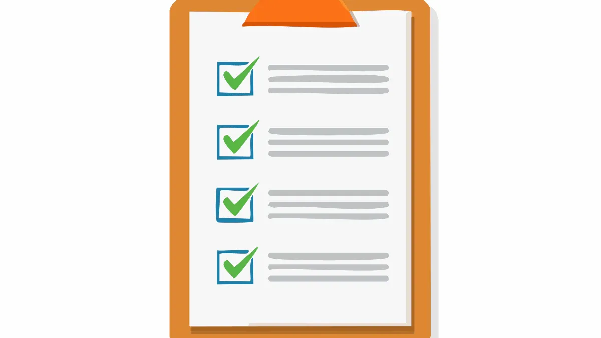 Checklist Template & Example